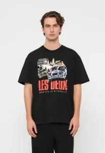 Футболка с принтом cole rally Les Deux, Black