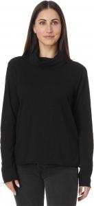 Топ Mod-o-doc Long Sleeve Draped Turtle Neck Top, черный