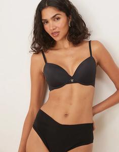 Бюстгальтер-футболка Boux Avenue Ultra Light из микрофибры с глубоким вырезом, оттенок 00 dark