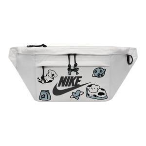 Nike Тканевая наплечная сумка через плечо поясная унисекс светло-бежевая, Puppy graffiti