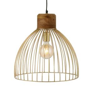 Подвесной светильник JUST LIGHT Alami, твердое железо / манго - 1 пламя