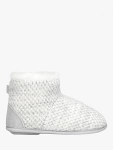 Isotoner женские блестящие вязаные тапочки-угги totes, Light Grey