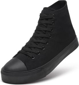 Мужские высокие кеды ZGR из холста с шнуровкой, классические повседневные прогулочные туфли, черный