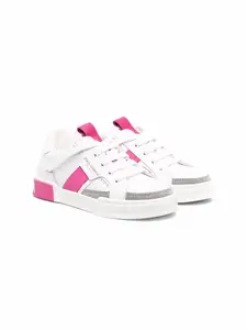 Кроссовки в стиле колор-блок Dolce & Gabbana Kids, белый