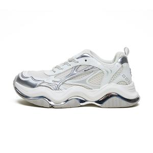 Кроссовки SHOOT BRAND массивные унисекс низкие серебристо-белые