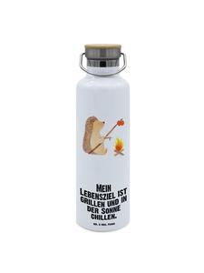 Mr. & Mrs. Panda Термос в виде ежика, жарящего мясо на гриле, с надписью белого цвета