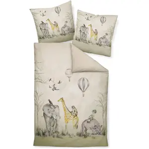 Постельное белье Janine «модерн арт S42097-07 *155x220, 80x80», на молнии, цвет sand