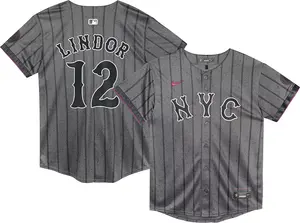 Джерси Nike Little Kids New York Mets 2024 City Connect Francisco Lindor #12 Limited Vapor