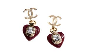 Серьги Women's Burgundy CHANEL, Burgundy