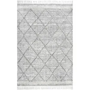 Ковер Skylar Textured Cable Trellis Tassel Area Rug nuLOOM, 61x183 см, бежевый