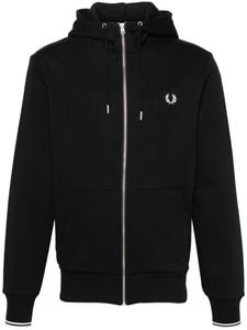 Fred Perry куртка на молнии с вышитым логотипом, черный