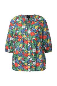 Ulla Popken Туника в зеленом и оранжевом цветах