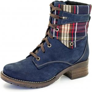 Женские ботинки Dromedaris Kara в клетку тартан, Tartan Navy