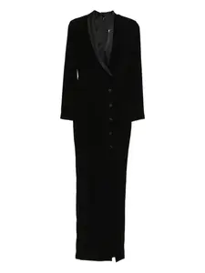 Платье макси Scarlet на пуговицах Silk Love & Lace, черный