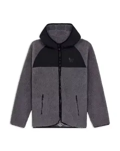 Детская толстовка с подкладкой из искусственной овчины - для малышей и для взрослых. Goat Usa, серый