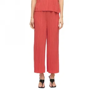Брюки с высокой талией Vila Plisa Culotte, красный