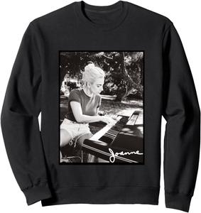 Толстовка Леди Гага Джоанн Пиано Фото Тренер, Черный Lady Gaga