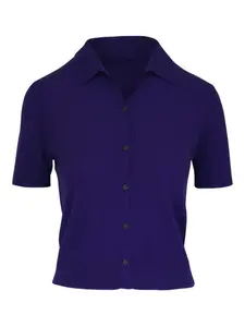 Топ с короткими рукавами Vince, фиолетовый