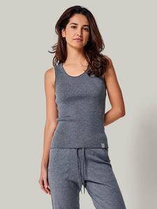 Вязаный топ YOU LOOK PERFECT TOP BLOSSOM - Geripptes Merino Top mit Rundhals, антрацит