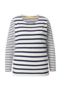 LAURASØN Лонгслив в цвете морской волны, белая