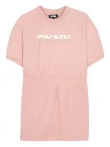 Платье с логотипом Dkny Kids, розовый