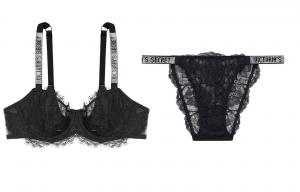 Комплект нижнего белья женский черный Victoria's Secret, Комплект (Черный)