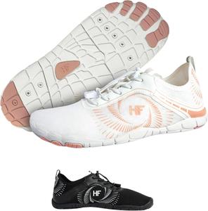 Треккинговая обувь HF Active - Эргономичный дизайн для снятия боли, босоножки для походов для женщин и мужчин, Гибкая обувь с широкой носочной частью, легкие ботинки, Быстросохнущие водонепроницаемые туфли для прогулок Hike Footwear, белый