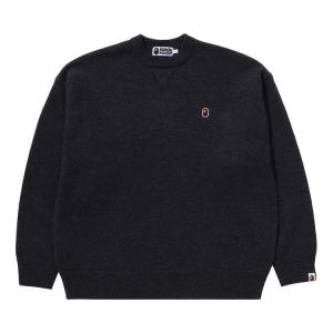 Свитер BAPE One Point Relaxed Fit Sweater, Charcoal