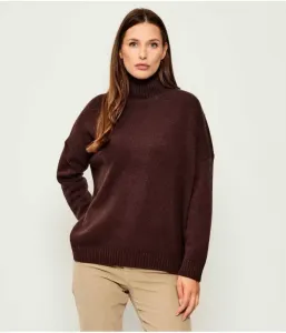 Шерстяная водолазка BORGIA loose fit Weekend Maxmara, коричневый