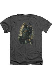 Футболка / футболка Batman Arkham Origins Deathstroke для взрослых Heather Gildan, цвет charcoal