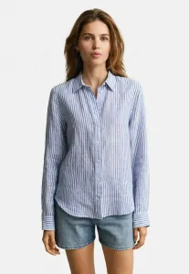Полосатая блузка прямого кроя на пуговицах Gant, Royal Blue
