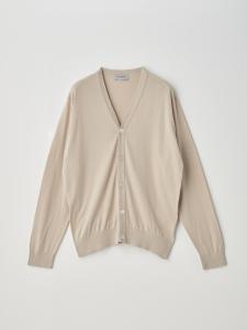 Вязаный кардиган с V-образным вырезом и длинными рукавами из хлопка | Wisting | 30G Современный крой