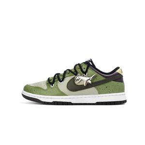 Nike Нескользящие легкие амортизирующие низкие кроссовки для скейтбординга army green детские