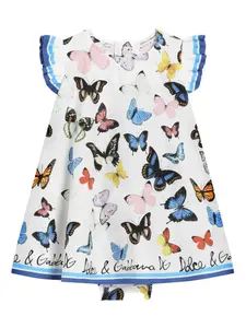 Платье с принтом Dolce & Gabbana Kids, белый