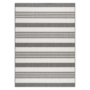 Ковер для улицы с изображением малиновки Nuloom, серый, 260x397 см