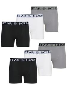 Боксерские шорты MUBOXER6 в 2Черном_2Сером_2Белом SOULSTAR