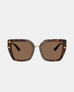 Женские солнцезащитные очки-бабочки из ацетата серого цвета Dolce & Gabbana, коричневый