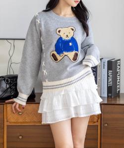 Вязаный топ «Медвежья нашивка»