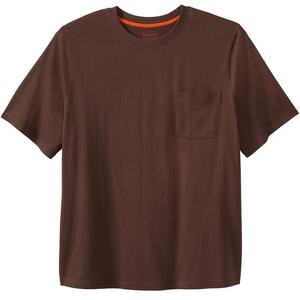 Мужская футболка с круглым вырезом Boulder Creek By Kingsize Big & Tall Heavyweight, цвет Dark Brown