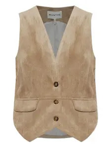 Вельветовый жилет Lillian Munthe, коричневый