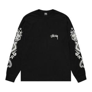 Футболка Stussy Dragons Long-Sleeve Tee, черный