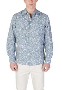 Рубашка Replay с принтом, светло-голубой