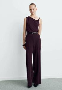 Комбинезон Mango Jumpsuit, Lie De Vin/Bordeaux