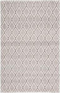 Ковер SAFAVIEH, 244 x 305 см, - коллекция Marbella - большой - Silver & Black, ручная работа из шерсти, идеально для гостиной, спальни, офиса, столовой (MRB321G)