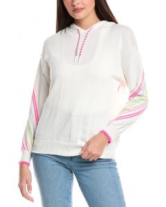 WISPR Спортивная полосатая худи из смесового шелка, белый