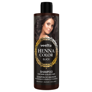 Шампунь для мытья волос темных и черных оттенков, 300 мл Venita Henna color