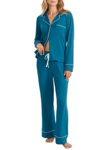 Пижамный комплект Bare Women's The Cooling Piped, цвет deep lagoon