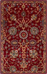 Ковер SAFAVIEH, 153 x 244 см, Heritage Collection, красный, ручной работы традиционный восточный шерстяной, идеально для помещений с высокой проходимостью в гостиной, спальне (HG655A)