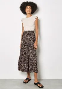 Многослойная макси-юбка с принтом в виде листьев Apricot, Brown