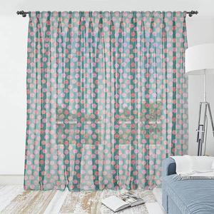 Штора Abakuhaus Rote Blumen 2 шт, 274x274x0,5 см цвет dunkel teal und mehrfarbig
